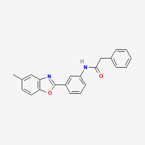 molecular formula C22H18N2O2 B5768321 N-[3-(5-methyl-1,3-benzoxazol-2-yl)phenyl]-2-phenylacetamide 