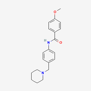 molecular formula C20H24N2O2 B5768323 4-methoxy-N-[4-(1-piperidinylmethyl)phenyl]benzamide 