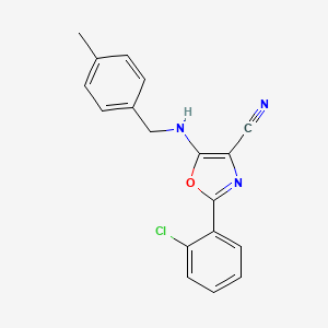 2-(2-chlorophenyl)-5-[(4-methylbenzyl)amino]-1,3-oxazole-4-carbonitrile