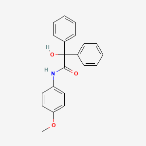 molecular formula C21H19NO3 B5768338 2-羟基-N-(4-甲氧基苯基)-2,2-二苯基乙酰胺 