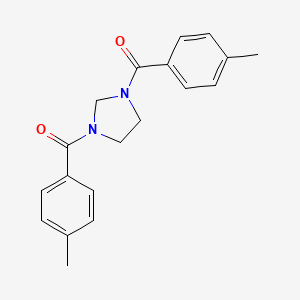 molecular formula C19H20N2O2 B5768345 1,3-双(4-甲基苯甲酰基)咪唑啉酮 