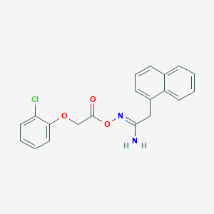 molecular formula C20H17ClN2O3 B5768362 N'-{[(2-chlorophenoxy)acetyl]oxy}-2-(1-naphthyl)ethanimidamide 