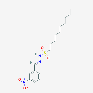 molecular formula C17H27N3O4S B5768365 N'-(3-nitrobenzylidene)decane-1-sulfonohydrazide 