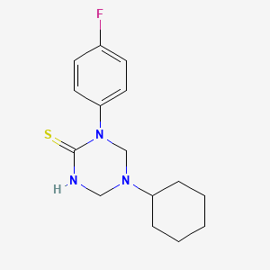 5-cyclohexyl-1-(4-fluorophenyl)-1,3,5-triazinane-2-thione