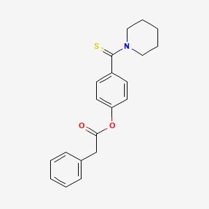 molecular formula C20H21NO2S B5768390 4-(1-piperidinylcarbonothioyl)phenyl phenylacetate 