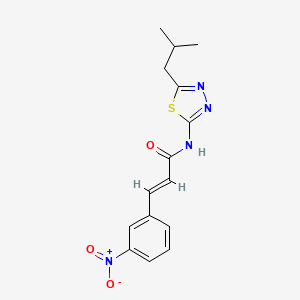 molecular formula C15H16N4O3S B5768399 N-(5-isobutyl-1,3,4-thiadiazol-2-yl)-3-(3-nitrophenyl)acrylamide 