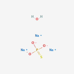 molecular formula H2Na3O4PS B576840 Sodium thiophosphate hydrate CAS No. 10489-48-2