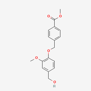 molecular formula C17H18O5 B5768404 methyl 4-{[4-(hydroxymethyl)-2-methoxyphenoxy]methyl}benzoate 