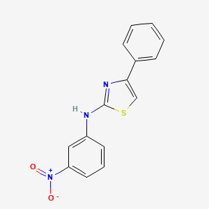molecular formula C15H11N3O2S B5768439 N-(3-nitrophenyl)-4-phenyl-1,3-thiazol-2-amine 