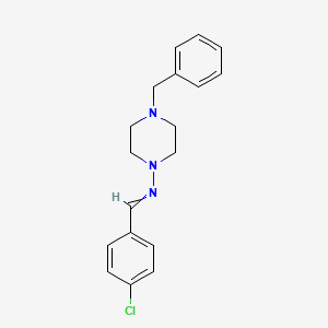 molecular formula C18H20ClN3 B5768470 4-benzyl-N-(4-chlorobenzylidene)-1-piperazinamine 