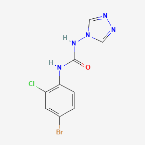 molecular formula C9H7BrClN5O B5768478 N-(4-bromo-2-chlorophenyl)-N'-4H-1,2,4-triazol-4-ylurea 