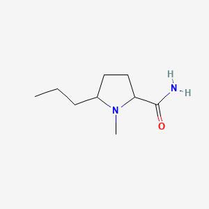 molecular formula C9H18N2O B576850 1-Methyl-5-propylpyrrolidine-2-carboxamide CAS No. 13626-33-0