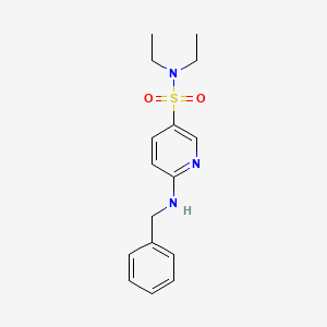 molecular formula C16H21N3O2S B5768513 6-(benzylamino)-N,N-diethyl-3-pyridinesulfonamide 