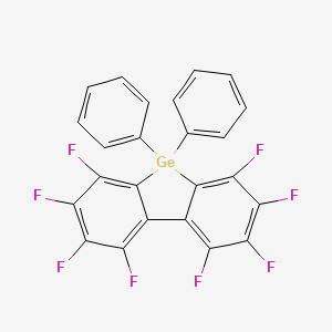 molecular formula C24H10F8Ge B576852 1,2,3,4,6,7,8,9-Octafluoro-5,5-diphenyl-5H-dibenzo[b,d]germole CAS No. 10380-43-5