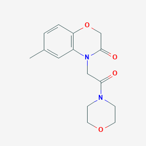 molecular formula C15H18N2O4 B5768520 6-methyl-4-(2-morpholin-4-yl-2-oxoethyl)-2H-1,4-benzoxazin-3(4H)-one 