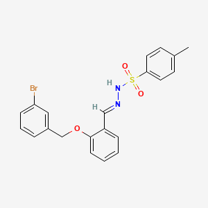 molecular formula C21H19BrN2O3S B5768530 N'-{2-[(3-bromobenzyl)oxy]benzylidene}-4-methylbenzenesulfonohydrazide 