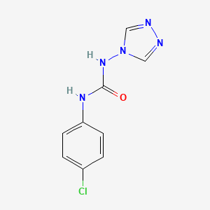 molecular formula C9H8ClN5O B5768534 N-(4-chlorophenyl)-N'-4H-1,2,4-triazol-4-ylurea 