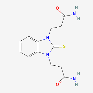 molecular formula C13H16N4O2S B5768555 3,3'-(2-thioxo-1H-benzimidazole-1,3(2H)-diyl)dipropanamide 
