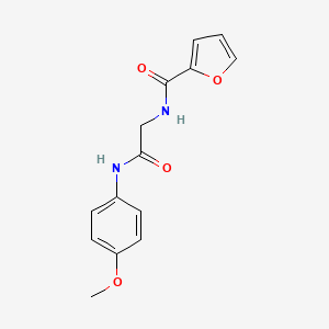 molecular formula C14H14N2O4 B5768557 N-{2-[(4-methoxyphenyl)amino]-2-oxoethyl}-2-furamide 