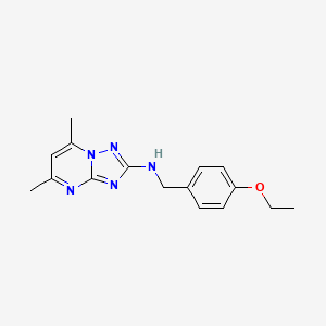 molecular formula C16H19N5O B5768563 N-(4-ethoxybenzyl)-5,7-dimethyl[1,2,4]triazolo[1,5-a]pyrimidin-2-amine 
