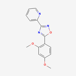 molecular formula C15H13N3O3 B5768570 2-[5-(2,4-dimethoxyphenyl)-1,2,4-oxadiazol-3-yl]pyridine 