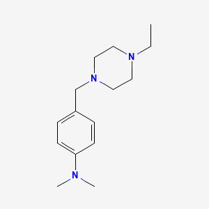 molecular formula C15H25N3 B5768574 4-[(4-ethyl-1-piperazinyl)methyl]-N,N-dimethylaniline 