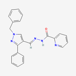 molecular formula C23H19N5O B5768591 N'-[(1-benzyl-3-phenyl-1H-pyrazol-4-yl)methylene]-2-pyridinecarbohydrazide 
