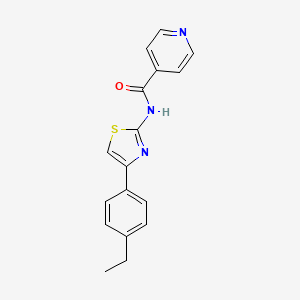 molecular formula C17H15N3OS B5768596 N-[4-(4-ethylphenyl)-1,3-thiazol-2-yl]isonicotinamide 