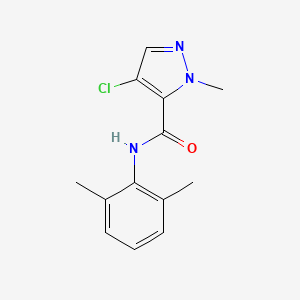 molecular formula C13H14ClN3O B5768615 4-chloro-N-(2,6-dimethylphenyl)-1-methyl-1H-pyrazole-5-carboxamide 