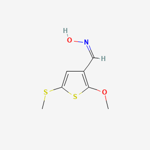 2-methoxy-5-(methylthio)thiophene-3-carbaldehyde oxime