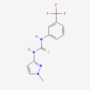 molecular formula C12H11F3N4S B5768627 N-(1-methyl-1H-pyrazol-3-yl)-N'-[3-(trifluoromethyl)phenyl]thiourea 