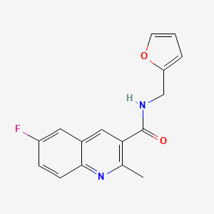 6-fluoro-N-(2-furylmethyl)-2-methyl-3-quinolinecarboxamide