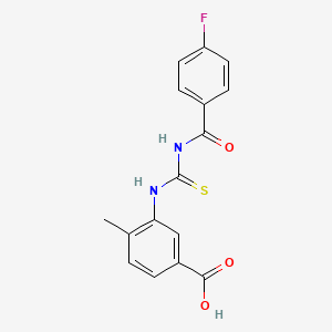 3-({[(4-fluorobenzoyl)amino]carbonothioyl}amino)-4-methylbenzoic acid