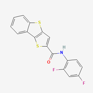 molecular formula C17H9F2NOS2 B5768649 N-(2,4-difluorophenyl)thieno[3,2-b][1]benzothiophene-2-carboxamide 