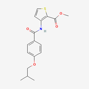 molecular formula C17H19NO4S B5768652 methyl 3-[(4-isobutoxybenzoyl)amino]-2-thiophenecarboxylate 