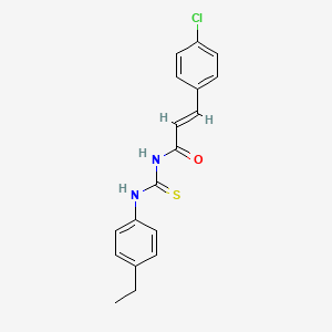 molecular formula C18H17ClN2OS B5768658 3-(4-chlorophenyl)-N-{[(4-ethylphenyl)amino]carbonothioyl}acrylamide 