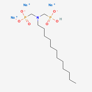 Trisodium hydrogen ((dodecylimino)bis(methylene))bisphosphonate