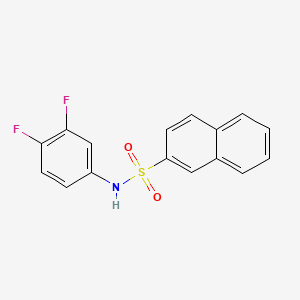 molecular formula C16H11F2NO2S B5768680 N-(3,4-difluorophenyl)-2-naphthalenesulfonamide 