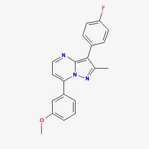 molecular formula C20H16FN3O B5768696 3-(4-fluorophenyl)-7-(3-methoxyphenyl)-2-methylpyrazolo[1,5-a]pyrimidine 
