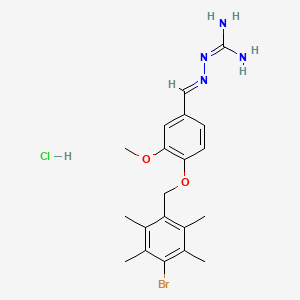 molecular formula C20H26BrClN4O2 B5768709 N''-{4-[(4-溴-2,3,5,6-四甲基苄基)氧基]-3-甲氧基苄亚胺}碳酰肼二酰胺盐酸盐 CAS No. 466685-65-4