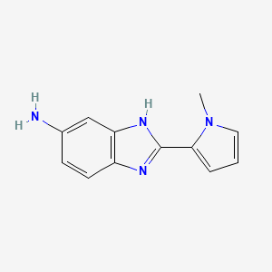 molecular formula C12H12N4 B5768726 2-(1-methyl-1H-pyrrol-2-yl)-1H-benzimidazol-5-amine 