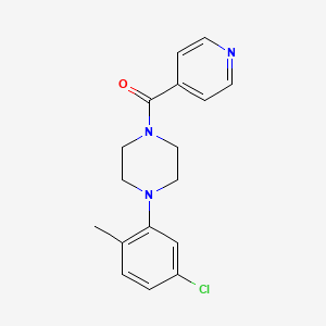 molecular formula C17H18ClN3O B5768736 1-(5-chloro-2-methylphenyl)-4-isonicotinoylpiperazine 