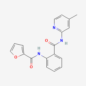 molecular formula C18H15N3O3 B5768769 N-(2-{[(4-methyl-2-pyridinyl)amino]carbonyl}phenyl)-2-furamide 