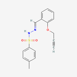 molecular formula C17H16N2O3S B5768795 4-methyl-N'-[2-(2-propyn-1-yloxy)benzylidene]benzenesulfonohydrazide 
