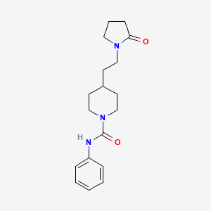 molecular formula C18H25N3O2 B5768797 4-[2-(2-oxo-1-pyrrolidinyl)ethyl]-N-phenyl-1-piperidinecarboxamide CAS No. 696598-80-8