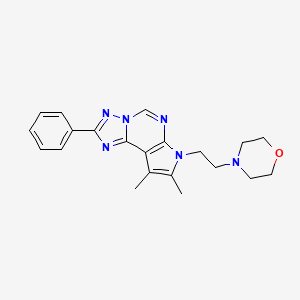 molecular formula C21H24N6O B5768810 8,9-dimethyl-7-[2-(4-morpholinyl)ethyl]-2-phenyl-7H-pyrrolo[3,2-e][1,2,4]triazolo[1,5-c]pyrimidine 