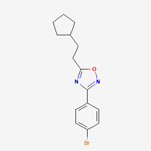 molecular formula C15H17BrN2O B5768829 3-(4-bromophenyl)-5-(2-cyclopentylethyl)-1,2,4-oxadiazole 