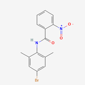 molecular formula C15H13BrN2O3 B5768844 N-(4-bromo-2,6-dimethylphenyl)-2-nitrobenzamide 