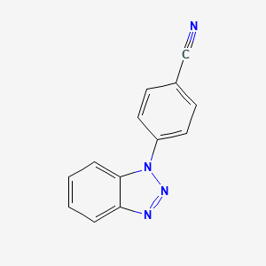 molecular formula C13H8N4 B5768859 4-(1H-1,2,3-benzotriazol-1-yl)benzonitrile 