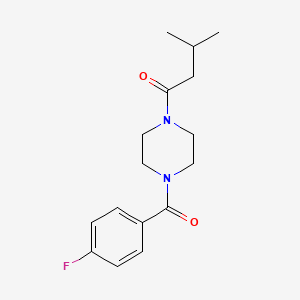 molecular formula C16H21FN2O2 B5768869 1-(4-fluorobenzoyl)-4-(3-methylbutanoyl)piperazine 